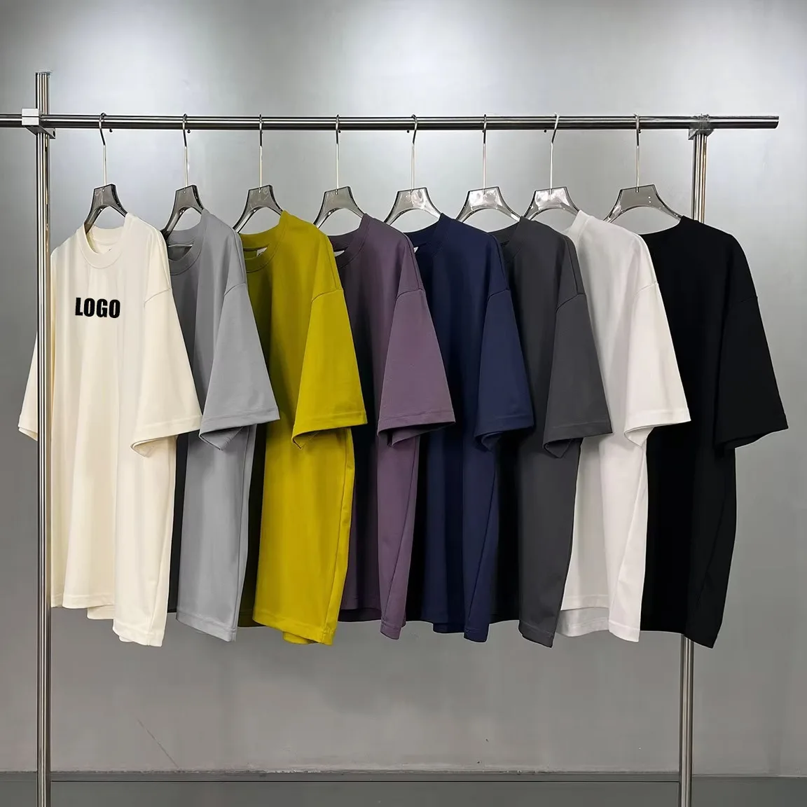 

Custom LOGO men's spring summer new 245g cotton polyester quick-drying cool honeycomb mesh sports casual short-sleeved T-shirt