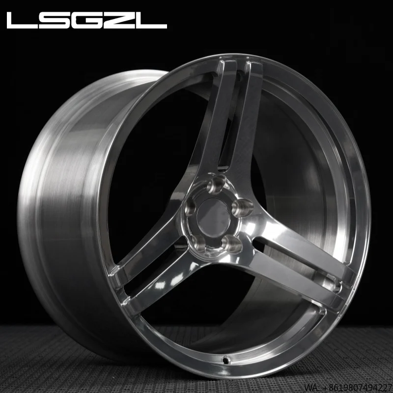 

LSGZL Polished Forged Alloy Wheel Rims 15 16 17 18 19 20 21 Inch 5x120 5x130 5x114.3 5x127 Staggered Concave Wheel