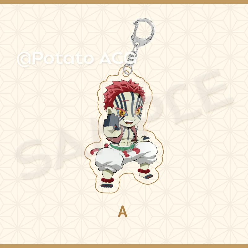 Demon Slayer Acrylic Stand Figure Enmu Akaza Anime Peripheral Cute Cartoon Fashion Exquisite Schoolbag Pendant New Gifts