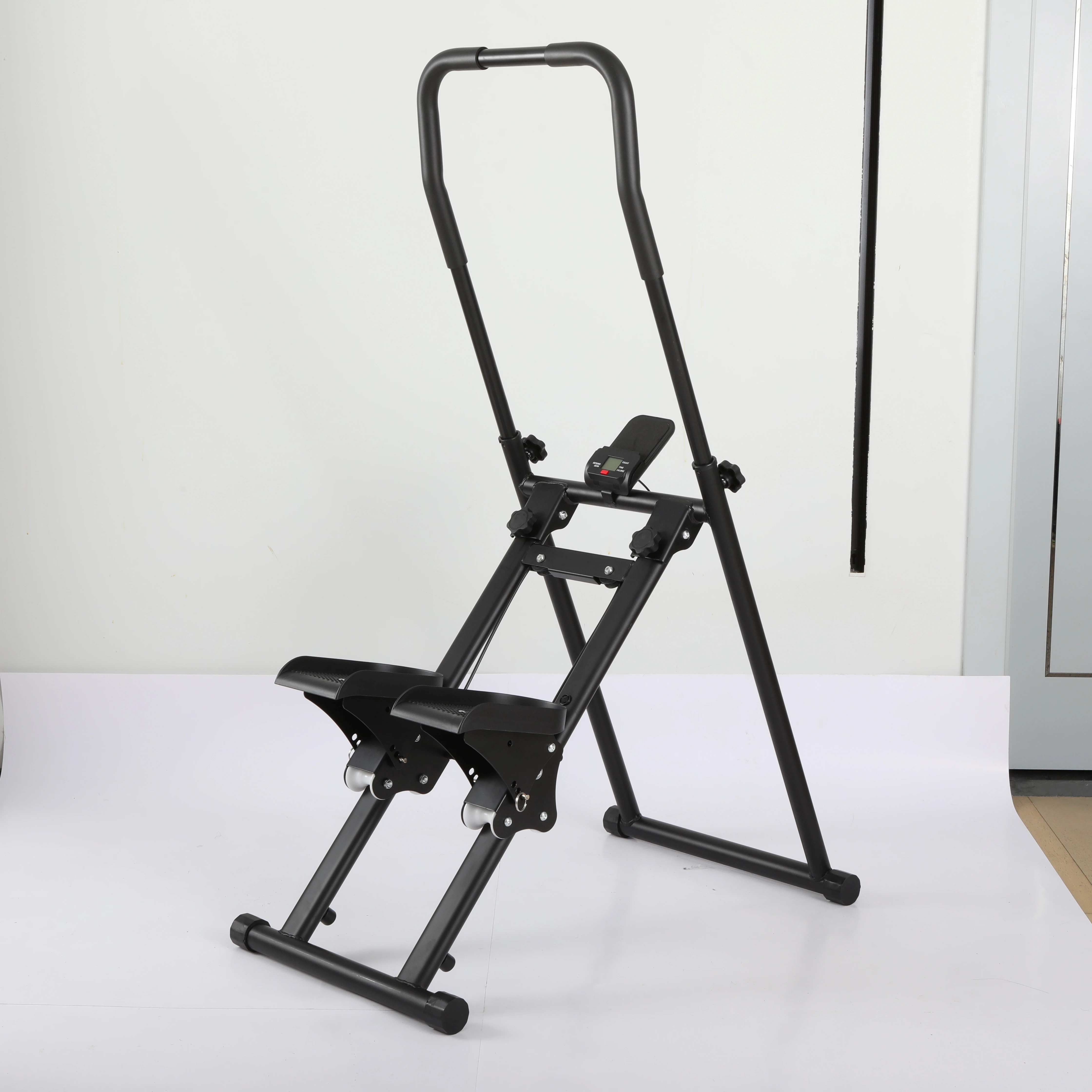 

Home Gym Stair Stepper Extended Step Range with Adjustable Handlebar & Pedals