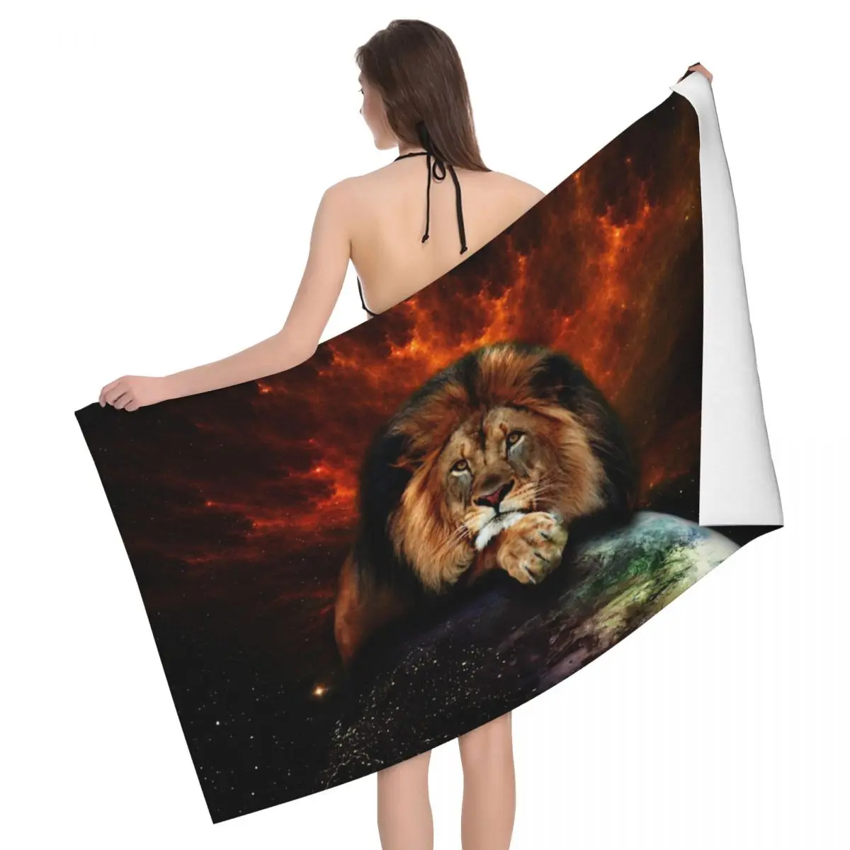 

Lion Of Judah Breathable Microfiber Beach Bath Towel Quick Dry Jesus Christian Faith Judah Shower Sauna Towels