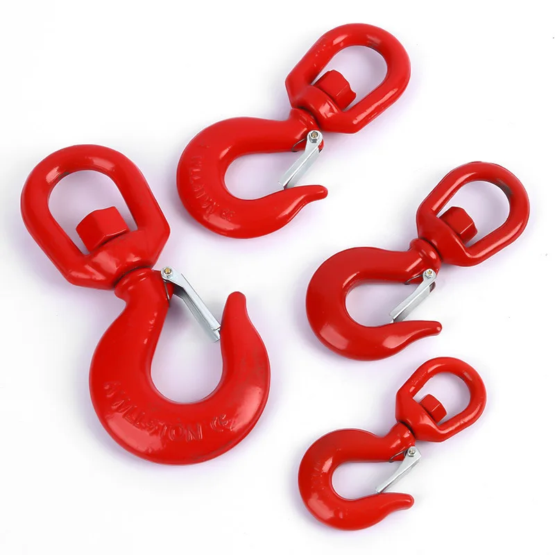 1pc Alloy Steel 360 degree Rotatable Lifting Hook with Safety Catch 0.75/1/1.5/2/3 American Style Quick Release Swivel Eye Hook