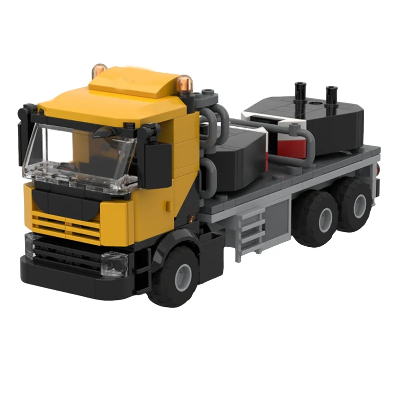 250pcs MOC Mobile Crane Support Truck City Street Building Blocks Assembly Pack Display Model Creative Toy Gift For Collectors