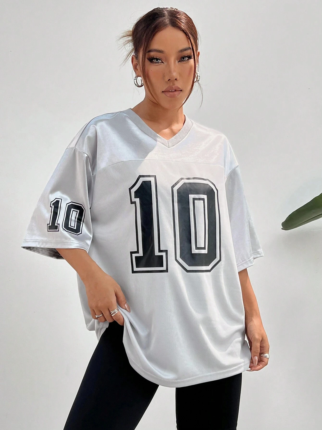 Summer Women's Digital 10 T-shirt 3D Printed Quick Drying Breathable Football Shirt Sportswear Fashionable Casual Oversized Top