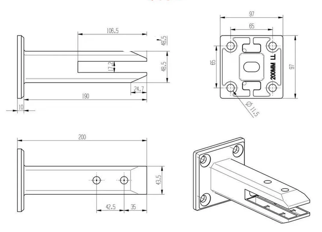 Pool Fence Outdoor 304 Stainless Steel Bracket Hinge 200mm Height  Glass Staircase Balustrade 90 Degree Post Class Clamp