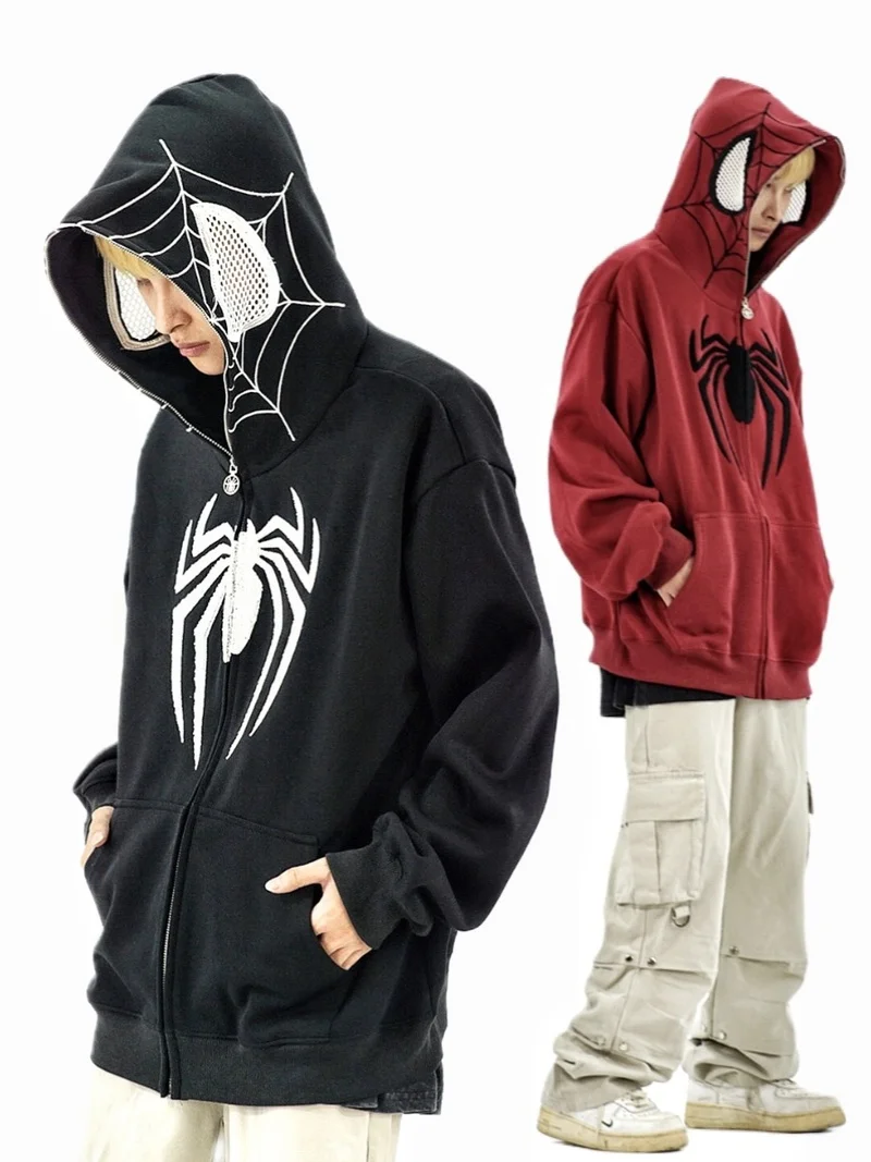 Marvel Spider Man Cosplay Hoodies 3d Digital Printing Hooded Fashion Hip-Hop Sweatshirts Zipper To Top Women Men Clothing Jacket