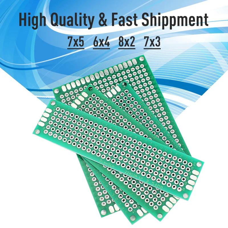 5PCS/Lot PCB circuit board Double Side Prototype Diy Universal board 2*8 3*7 4*6 5*7CM For Arduino electronic board