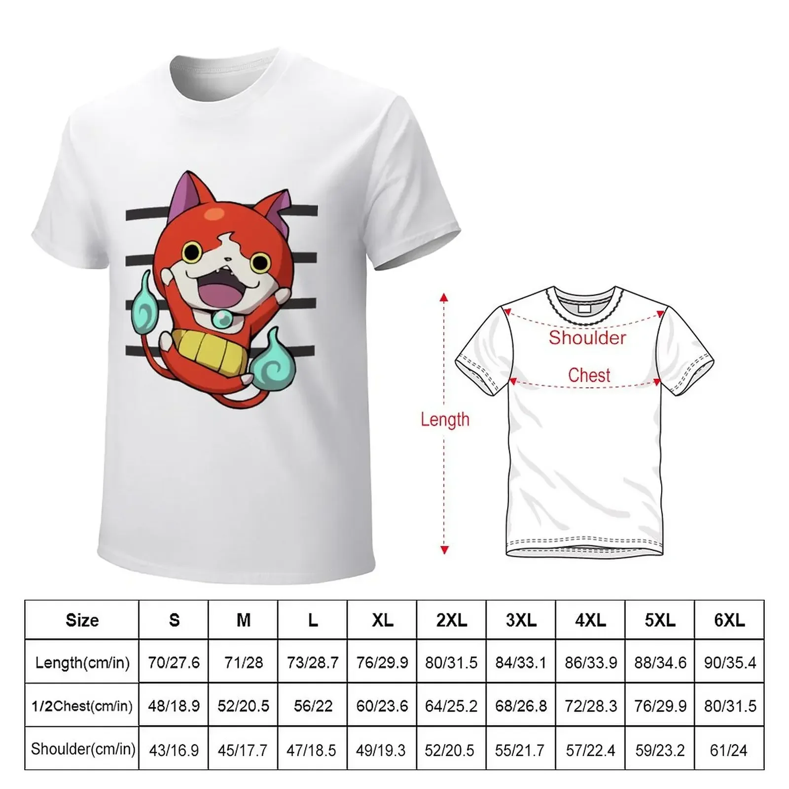 Yokai Watch : Jibanyan 2 T-Shirt boys animal print graphic t shirts graphic shirts t shirt men 100℅ cotton