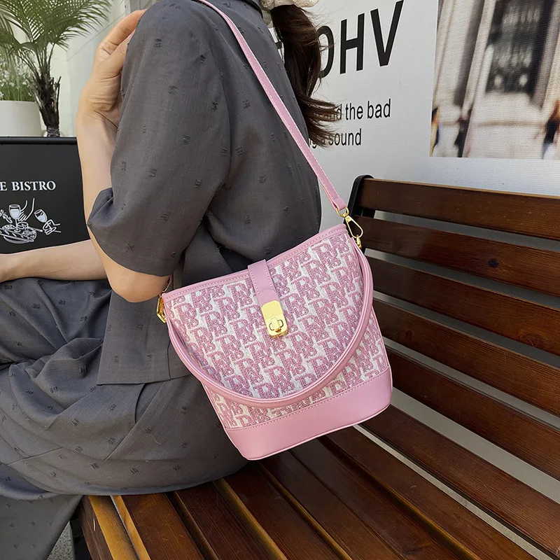 

​ Просторная женская сумка-ведро 2025, многофункциональная сумка через плечо, винтажная сумка через плечо большой вместимости ​