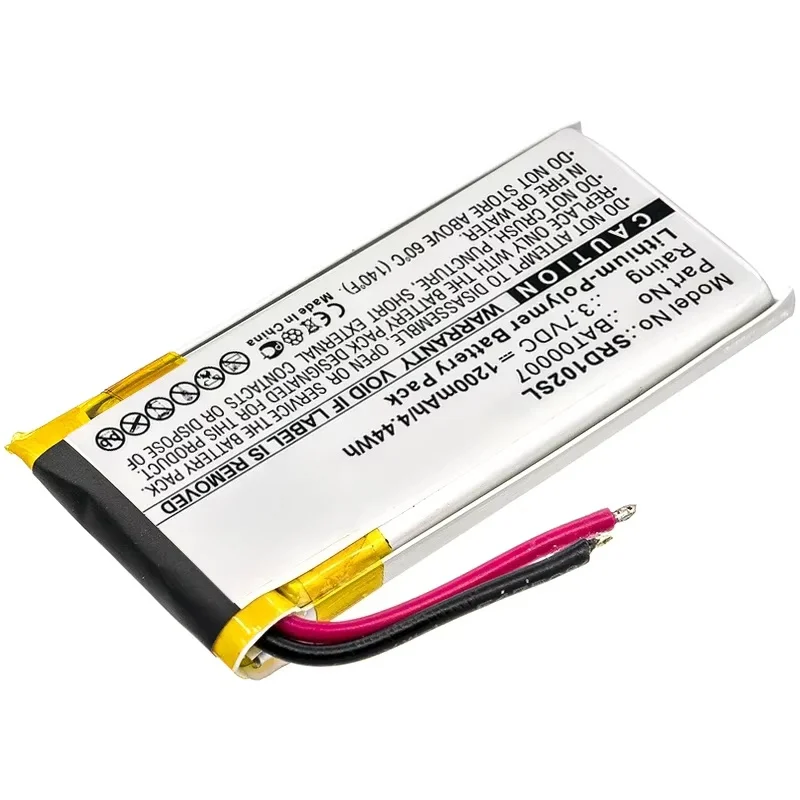 1200mAh Replacement Battery Compatible with Cardo Scala Rider Packtalk Duo BAT00007SRPT0102 Wireless Headset