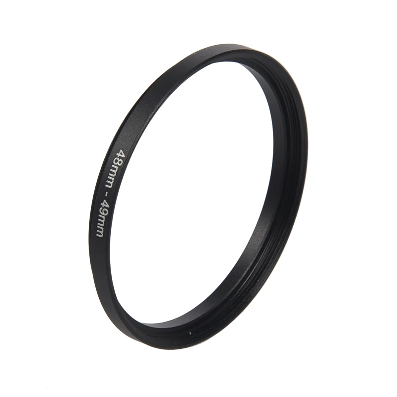 Câmera Filtro Adaptador Lente, Step Up Ring, 48mm a 49mm, 2pcs