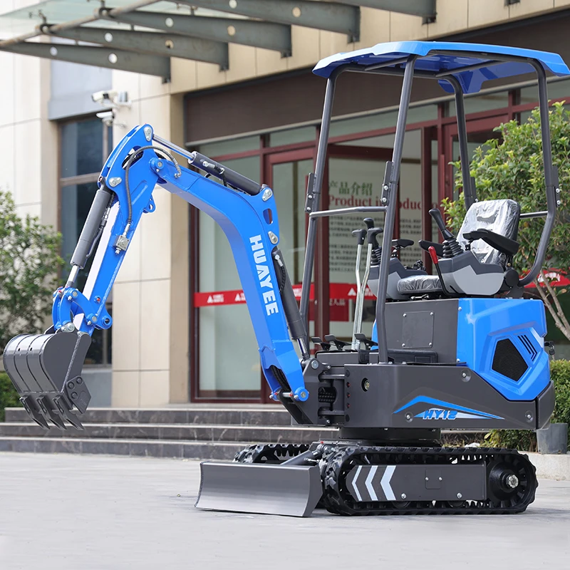 حفارة صغيرة جديدة، حفارة هيدروليكية مجنزرة 1 طن، حفارة صغيرة مع دلو وملحقات اختيارية.