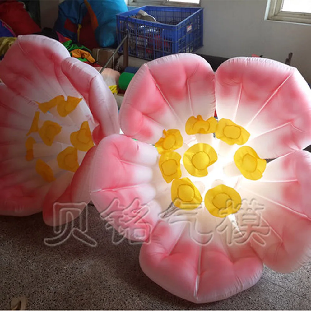 

Hanging Led Street Light Artificial Inflatable Sakura Flower Cherry Blossom For Stage Decoration