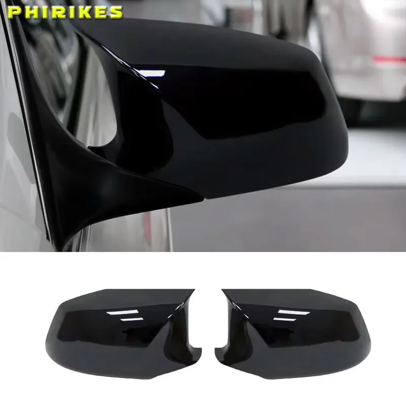 

Car Wing Mirror Caps Rearview Mirror Covers Carbon Fiber or Bright Black For BMW F10 F11 5-Series 520i 523i 525i 528i 530i 535i
