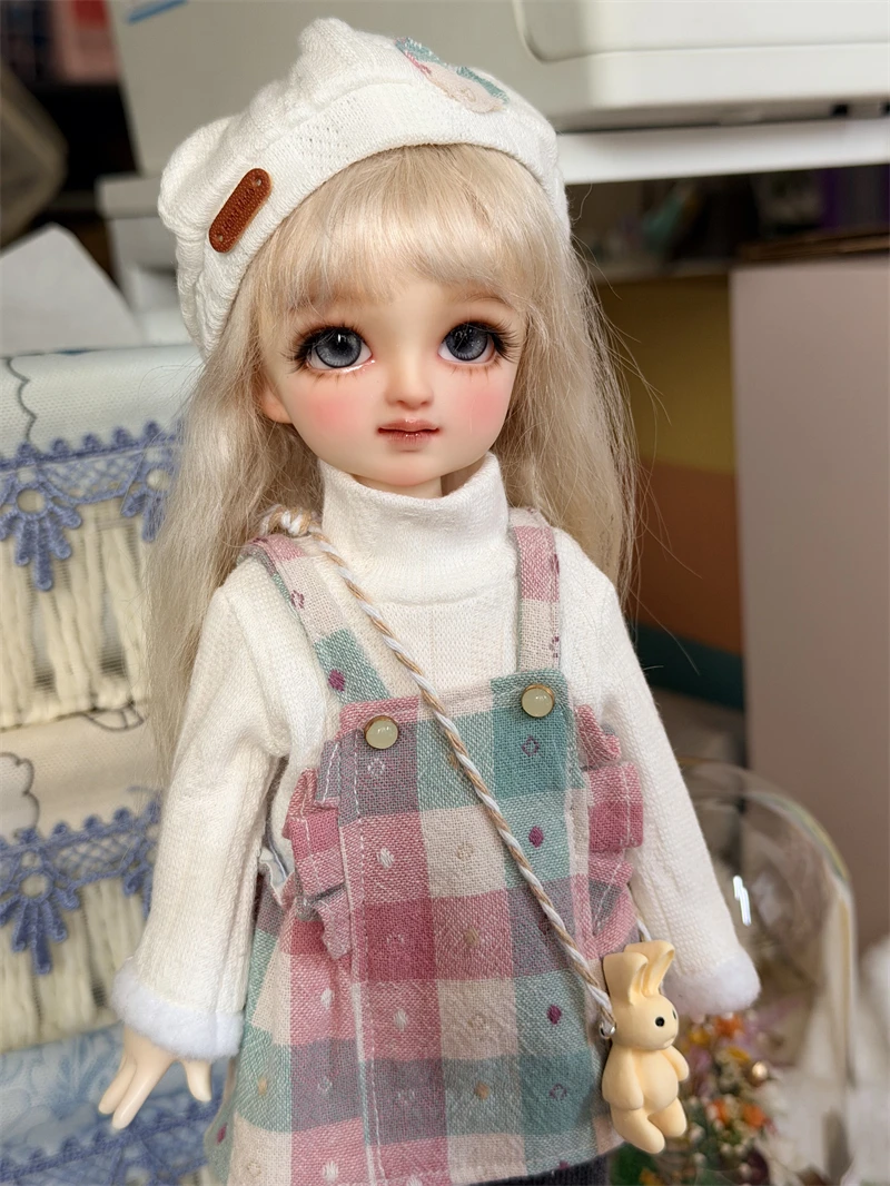 1/4 1/5 1/6 사이즈에 적합한 BJD 인형 옷 서스펜더 스커트 옷 세트 인형 액세서리(6점)