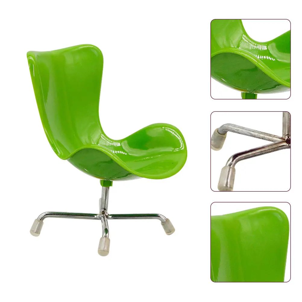 

Premium Plastic Mini Computer Chair Miniature Furniture Accessory for Mini House Layout Bedroom Living Room Decor Simulation