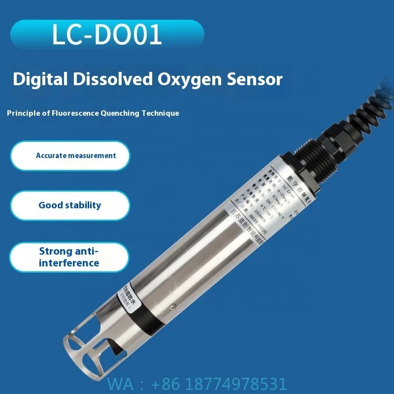 Meter Aquaculture Water Quality Detector Sensor for Test Instruments Online Fluorescence Method High Precision Dissolved Oxygen