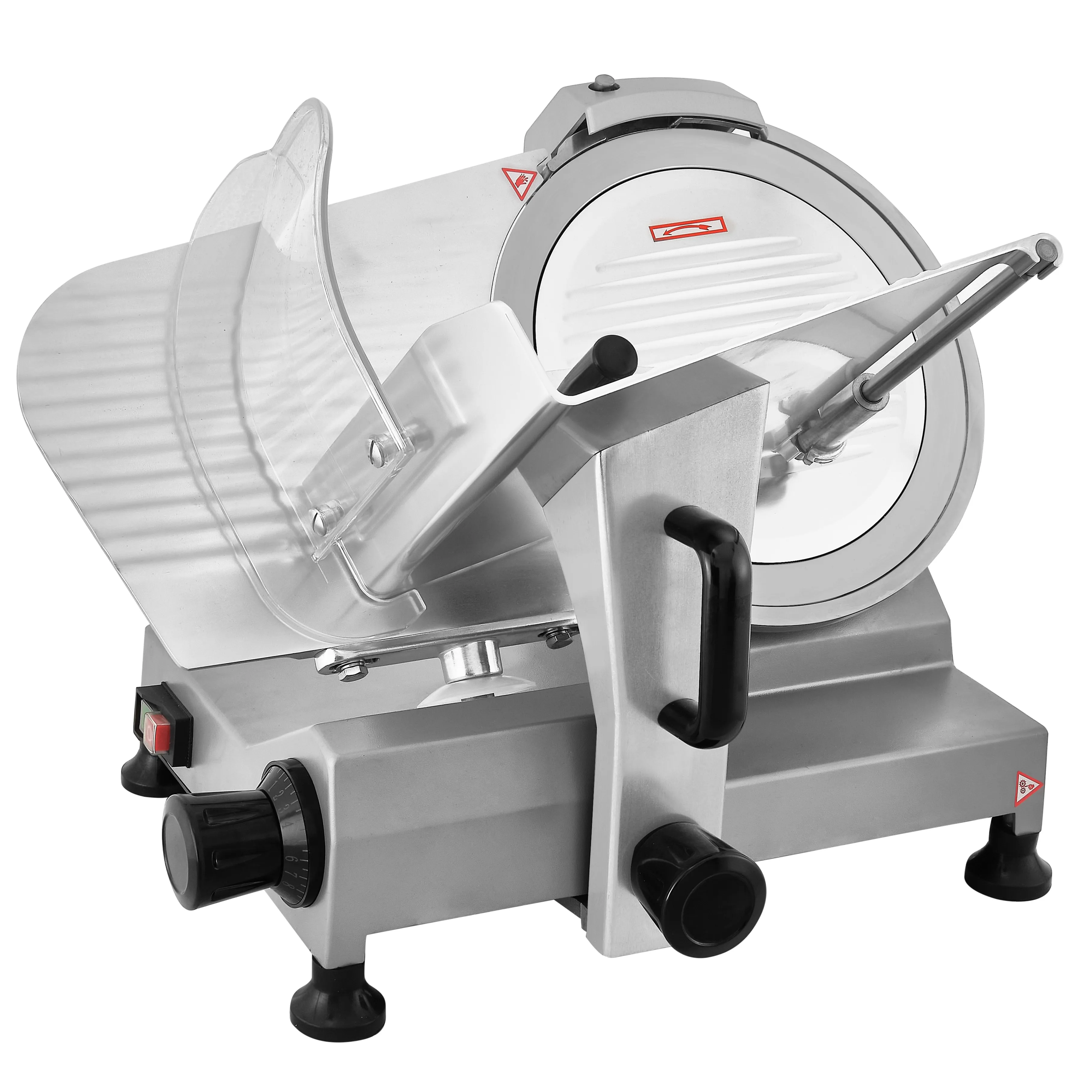 شبه التلقائي 220 مللي متر شفرة قطرها قطاعة اللحوم 0.2-15 مللي متر شريحة سمك قطاعة اللحوم في الجسم سبائك الألومنيوم