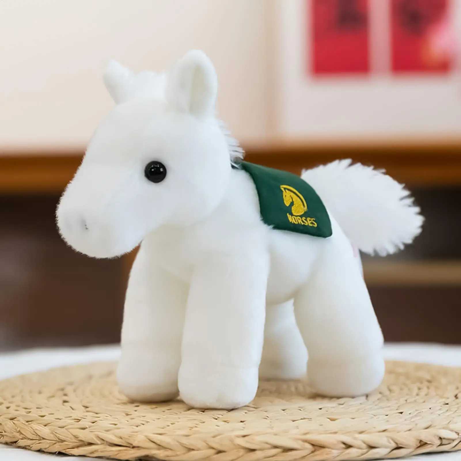 

2026 Lovely Cartoon Animal Horse Plush Doll Adorable Soft Horse Toy Mascot Doll Home Decoration Christmas Birthday Gift For Boy
