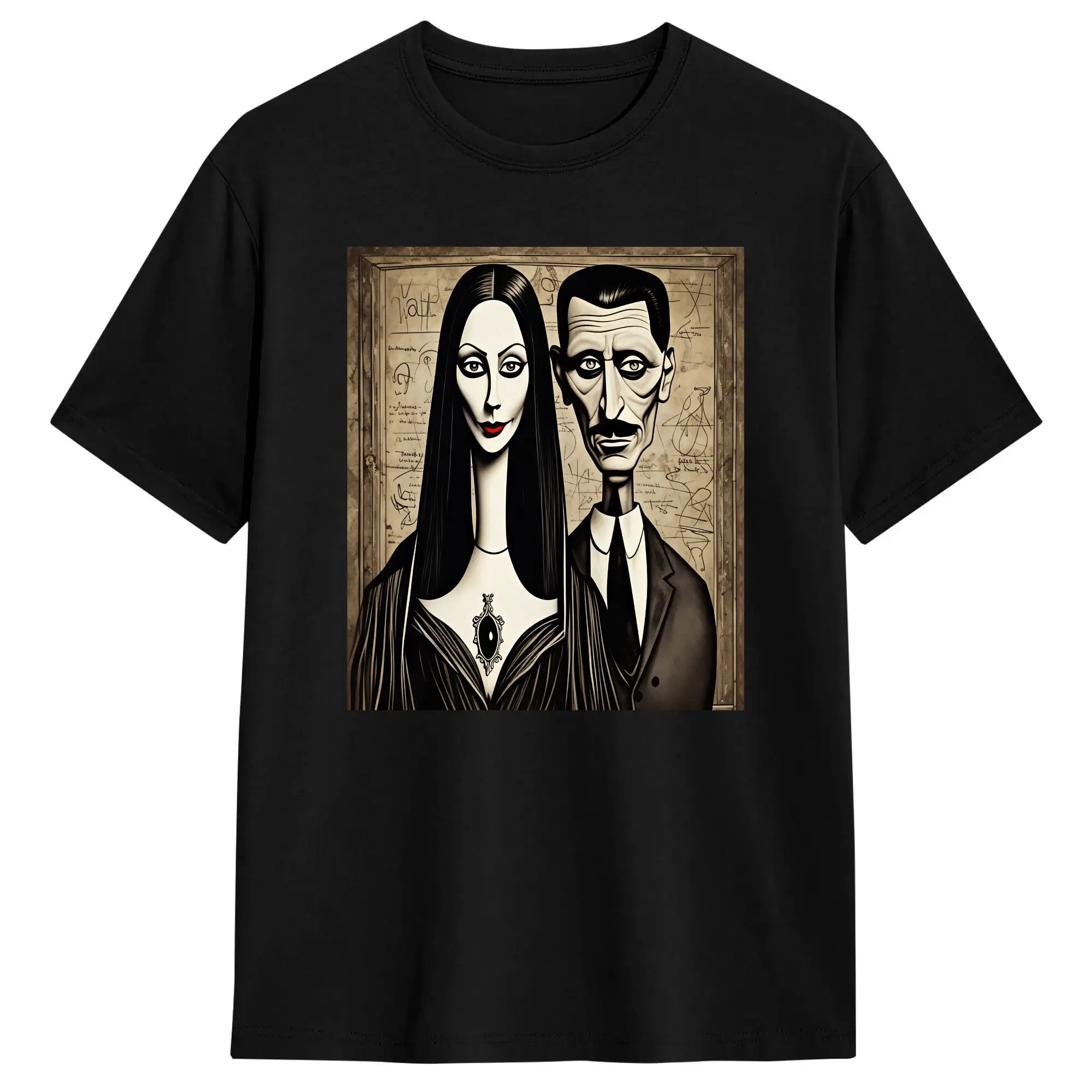 Gomez and Morticia Captivating Love Story T Shirt Summer  Trendy Cool T-Shirts 100% Cotton O-Neck Plus Size 5XL Clothing