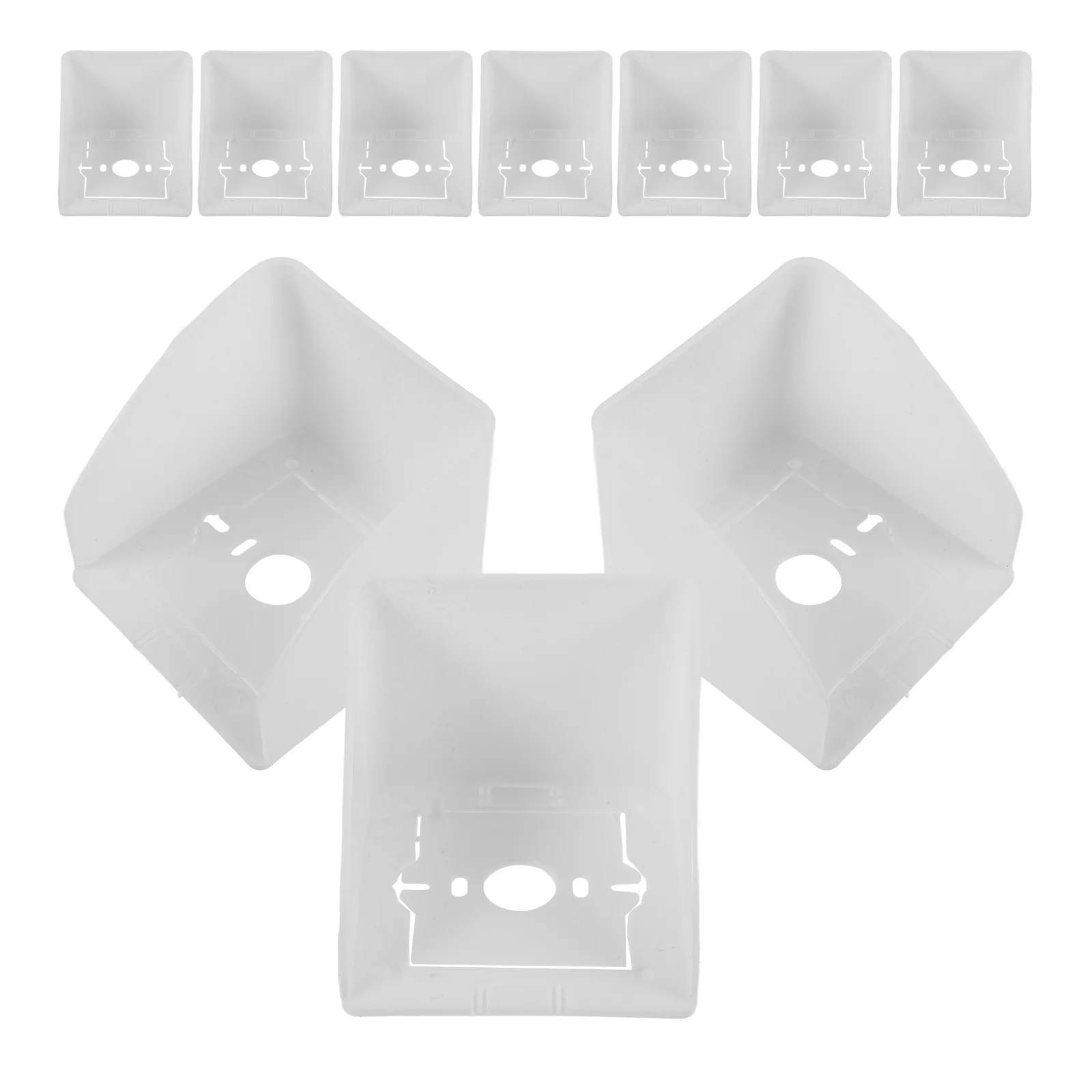 

10Pcs Household Waterproof Socket Cover Protector Outdoor Indoor Wall Socket Rainproof Protective Outlet