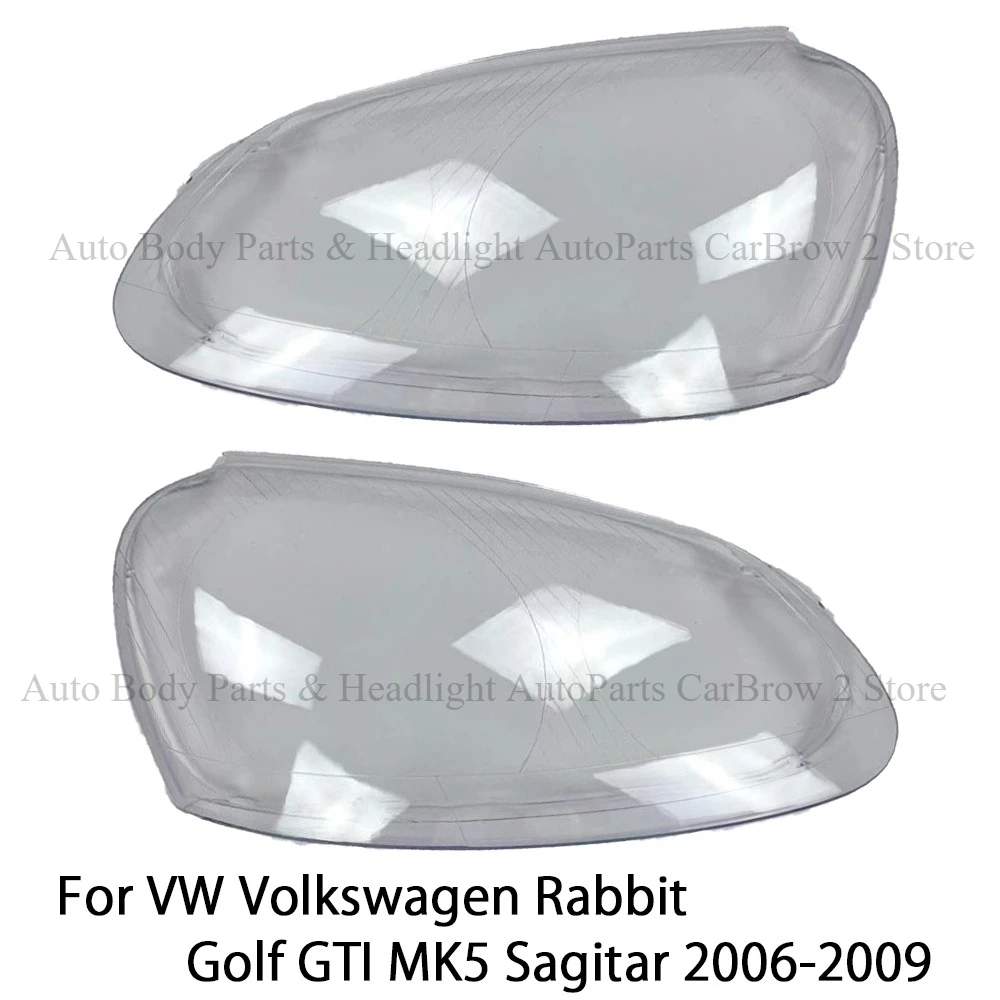 Headlight Outer Cover Lens For Volkswagen Rabbit Golf5 GTI Sagitar 2006‑2009 Clear Polycarbonate Lamp Shell Repair Accessory