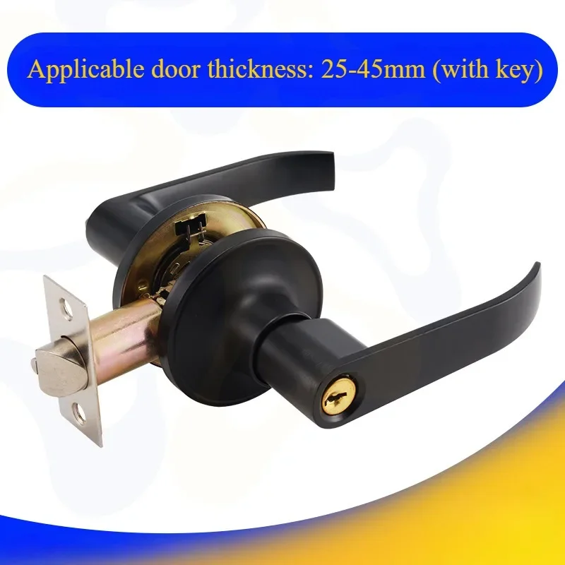 Door Handle Lock Round Entry Security Privacy Sliding Front Doors Entrance Keyed Locks for Bedroom Living Room Household