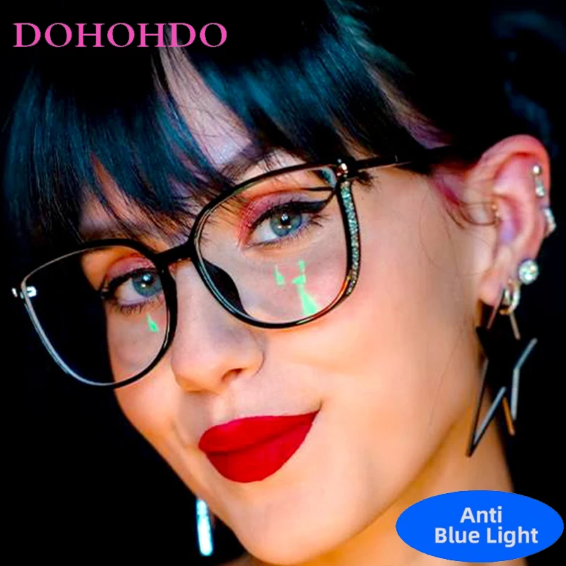

Cat Eye Fashion Glasses Blue Light Blocking Women Luxury Designers Eyeglasses Optical Spectacle Computer Eye Protection Glass