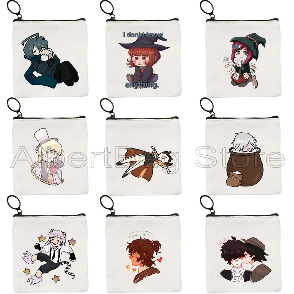 

Retro Bungou Stray Dogs Kenji Naomi Ranpo Dazai Chuuya Bunny Himiko Cute Anime Gift Key Coin Purse Storage Card Bag Wallet Pouch