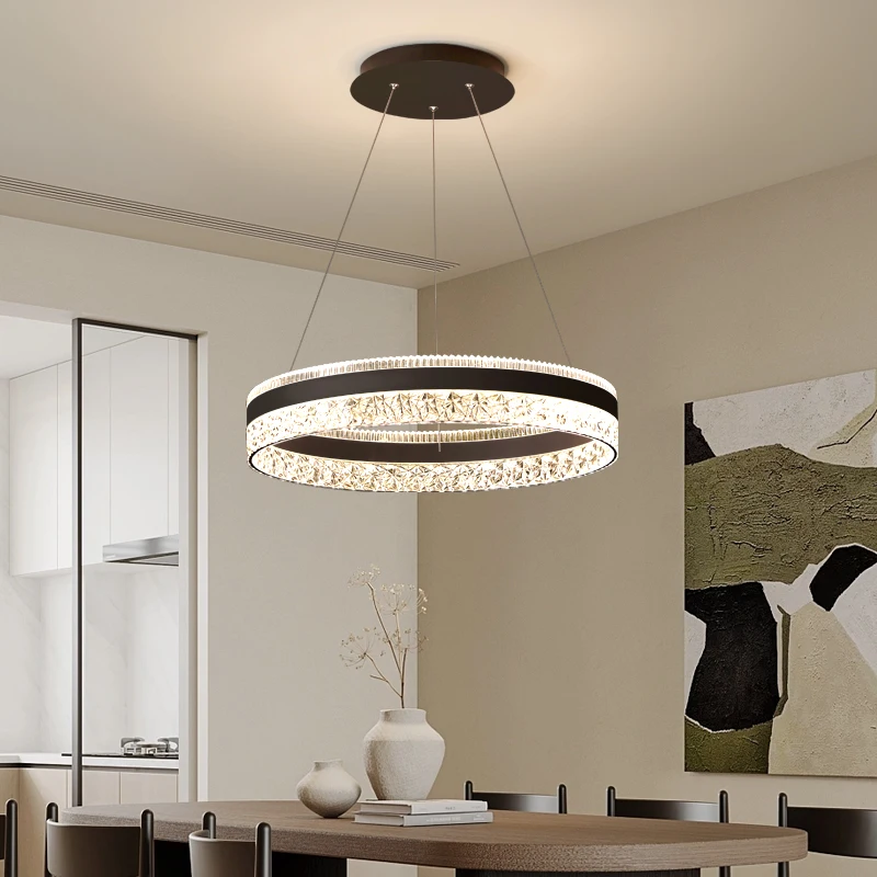 

Black And White Gold Modern Dimmable Chandelier For Living Room Bedroom Restaurant Office Coffee Shop Apartment Villa Lighting