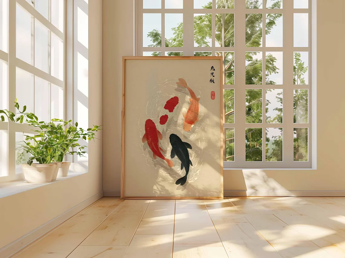 Affiche de poisson Koi japonai - Aquarium Fish Koi avis et prix