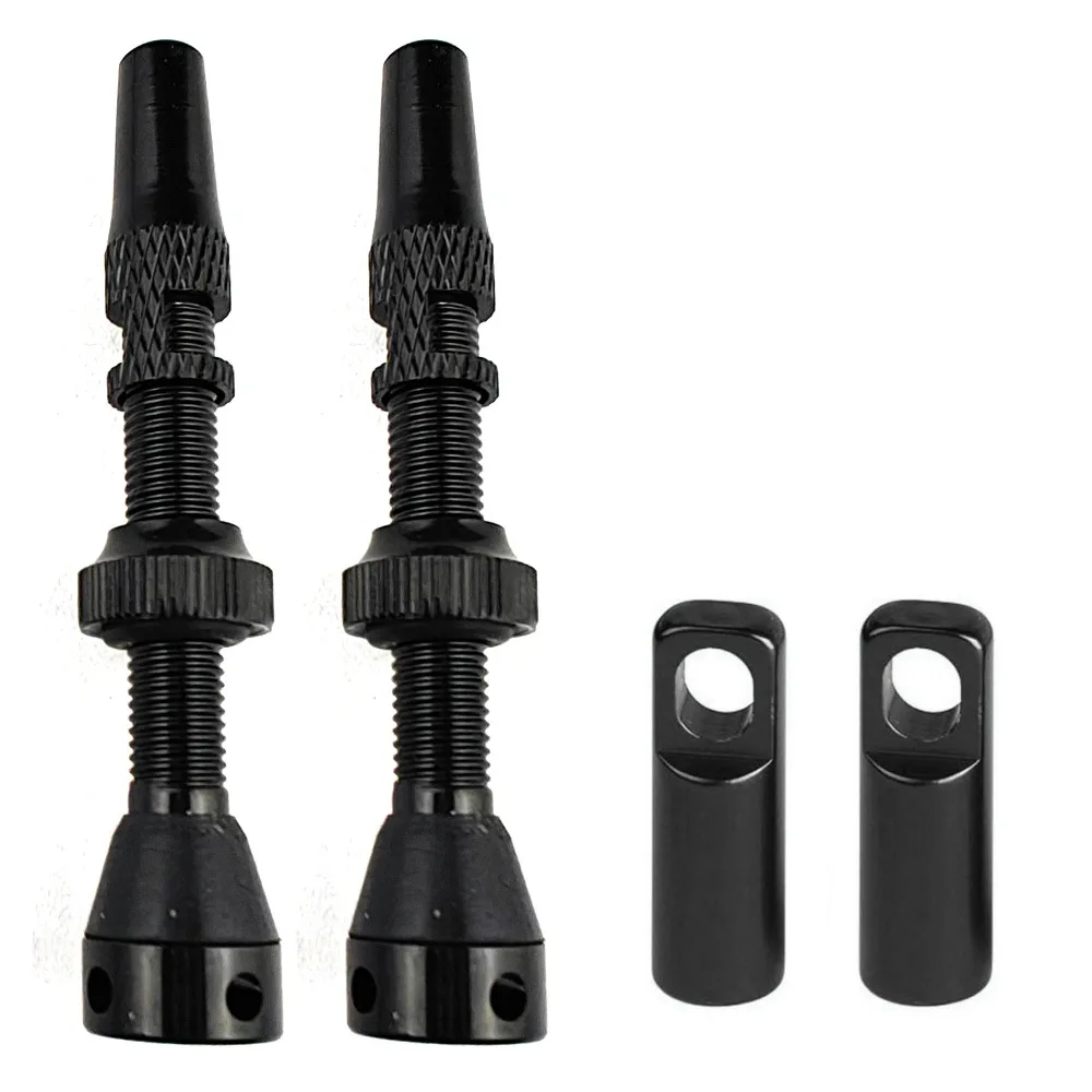 

1 Pair 40mm/44mm/60mm Tubeless Tire Valves Aluminum Alloy Brass Core French Style Valve Abrasion Resistance CNC Technology