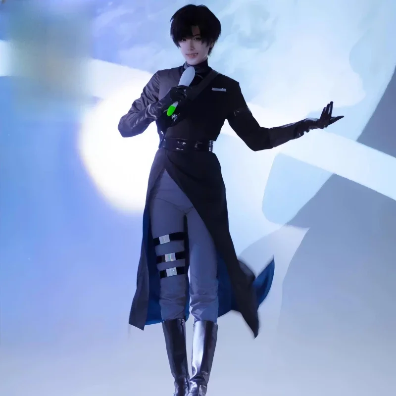

Anime Alien Stage Ivan Cosplay Costume Black Uniform Mens Outfit Performance Halloween Stage Fancy Party Clothes Adults Suit