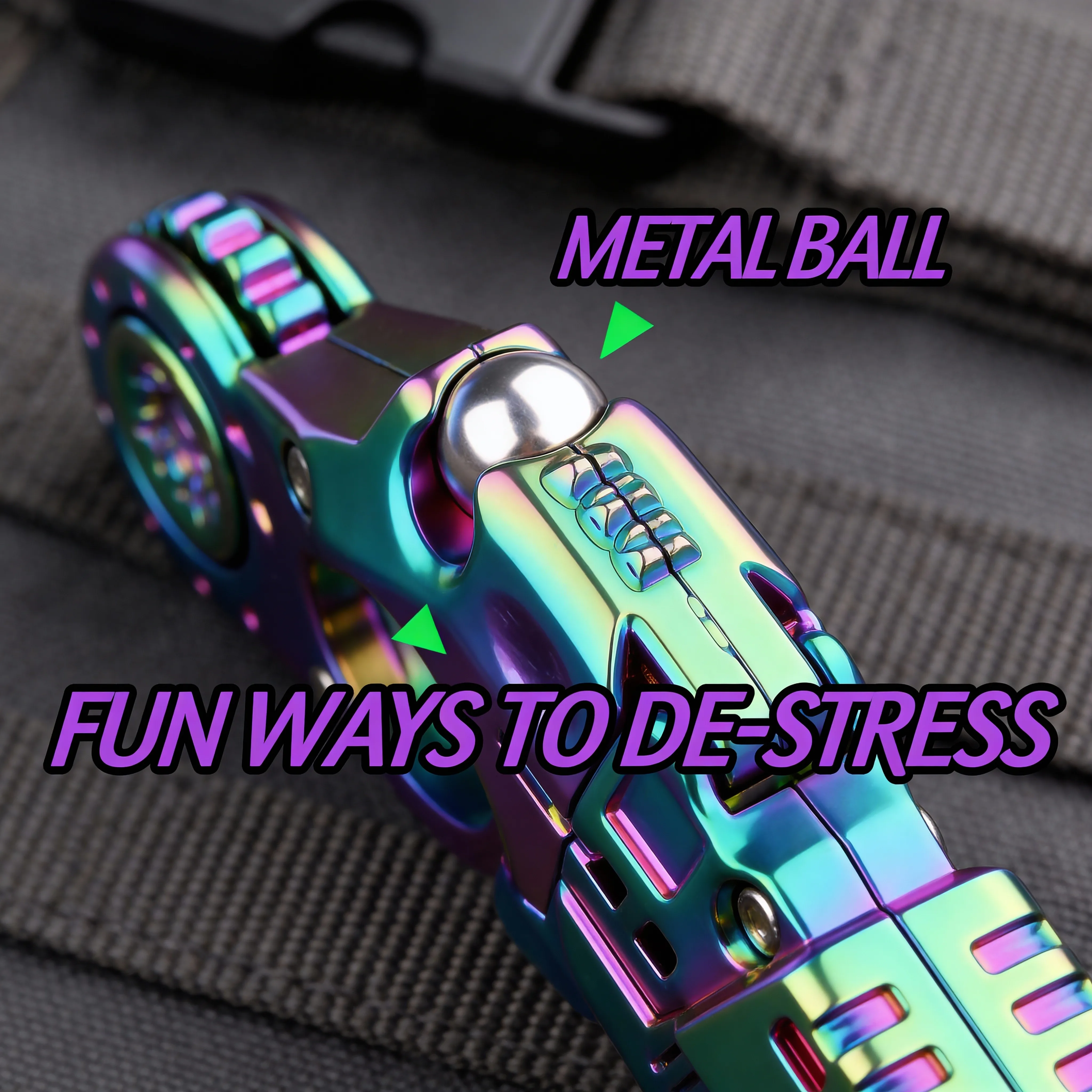 Pistolet jouet en métal. Un pistolet jouet lancable. Texture métallique. Matériau EDC. Cadeau.