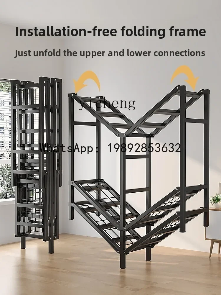 W8- Open-Door Simple Cloth Wardrobe Sturdy Durable Foldable No-Installation Home Bedroom Cabinet Thickened and Reinforced