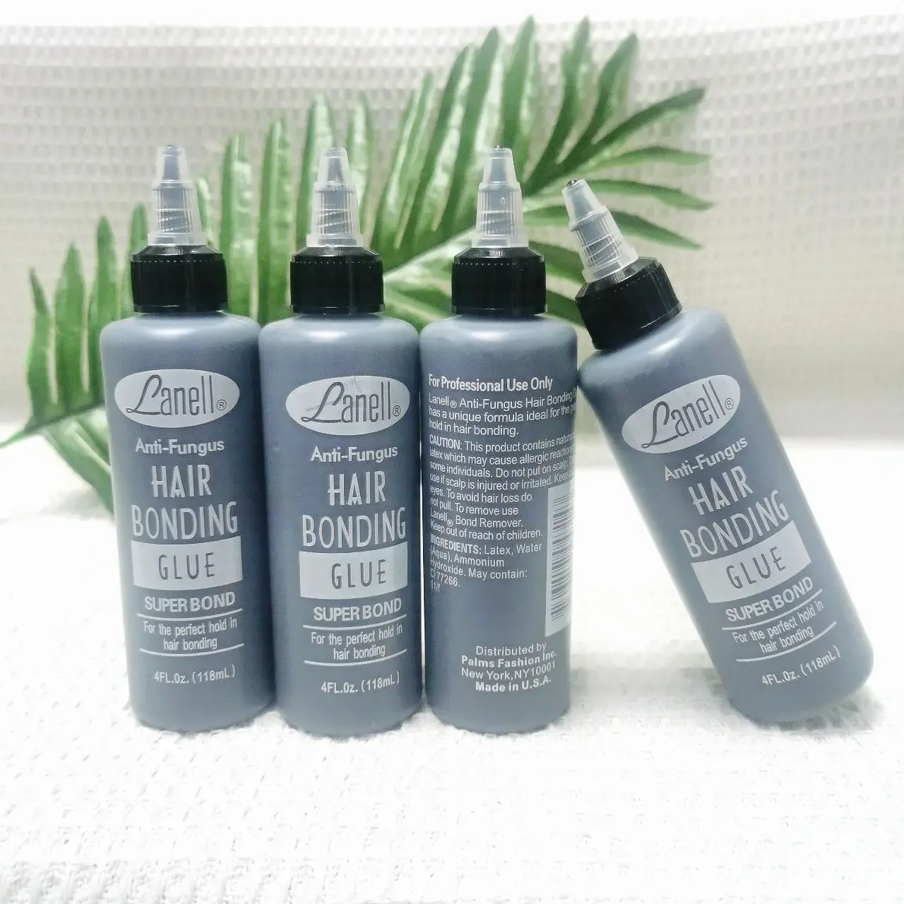 4 oz 118ml gel rambut hitam perekat super kuat, anti jamur dan gel rambut dengan daya rekat kuat, dirancang khusus untuk wig, lembut dan tidak