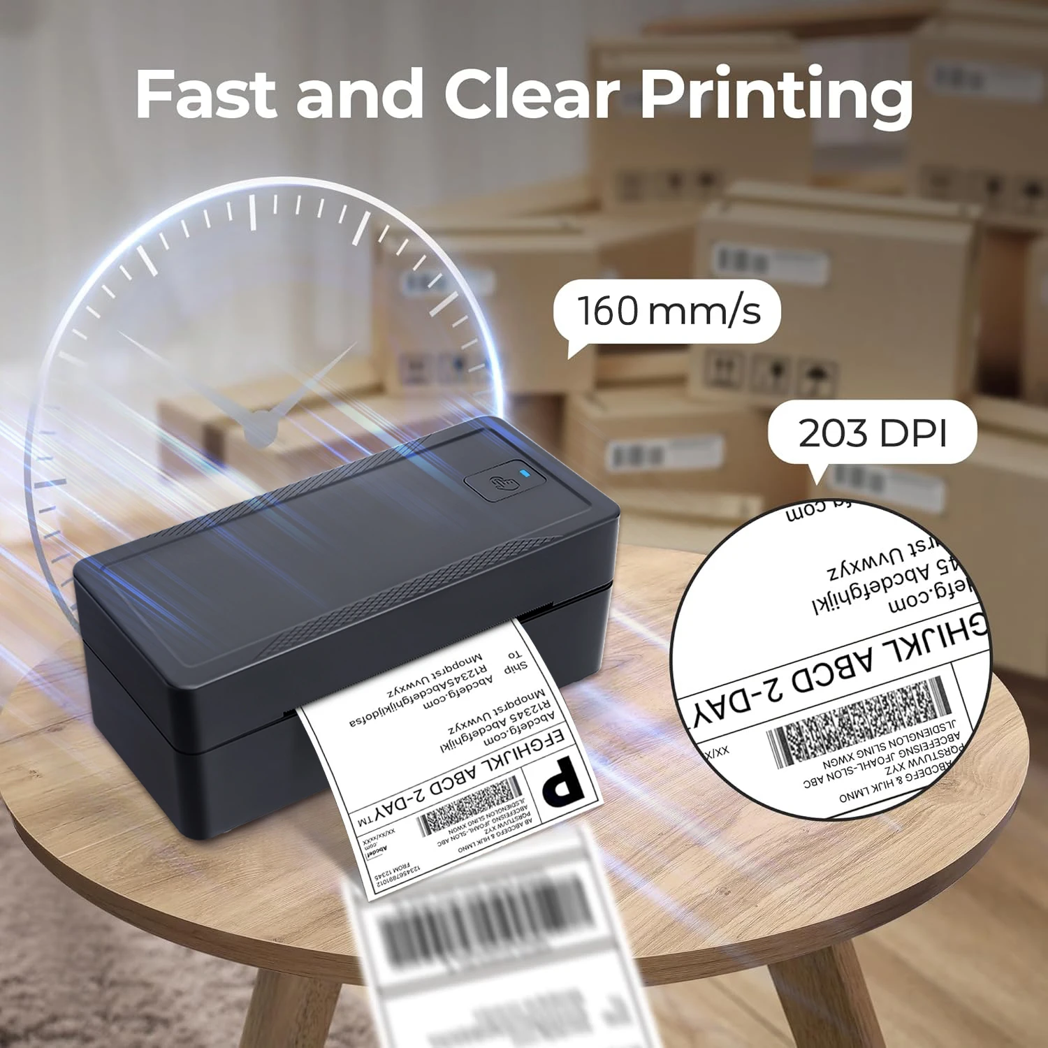 طابعة مكتبية حرارية مقاس 4 بوص - مراجعة Label Printer Thermal وسعره