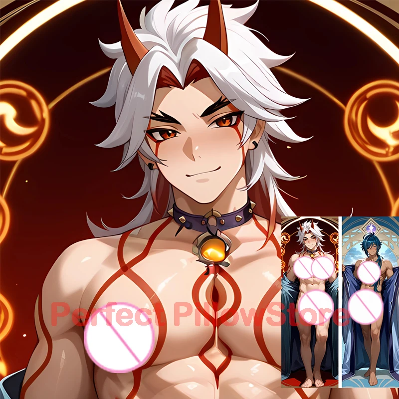 

Dakimakura anime AratakiItto Kaeya Genshin Impact Double-sided Print Life-size body pillows cover Adult pillowcase