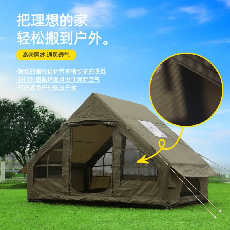 Automatic Inflatable Camping Tent, Instant Setup Sun Protection Beach Tent, Portable Pop Up Air Tent for Outdoor Camping