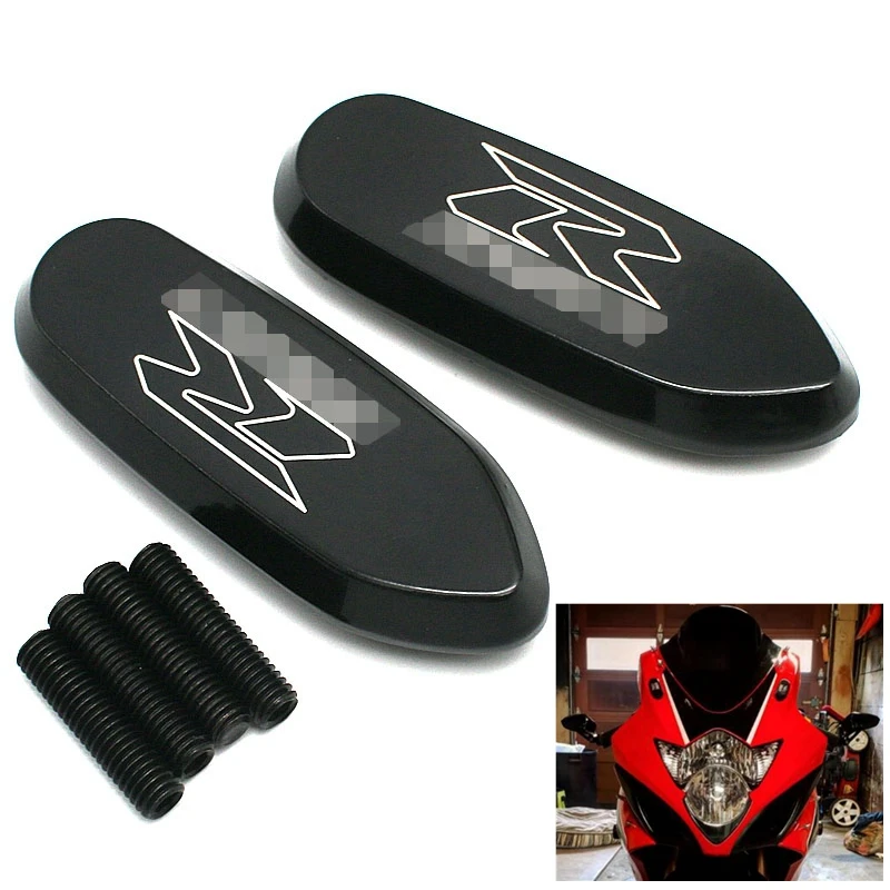 Placas Base para espejos de motocicleta, bloque de agujeros para Suzuki GSXR, K6, K8, K10, GSX-R, 750, 600, 2006, 2007, 2008, 2009, 2010, 2011, 2012