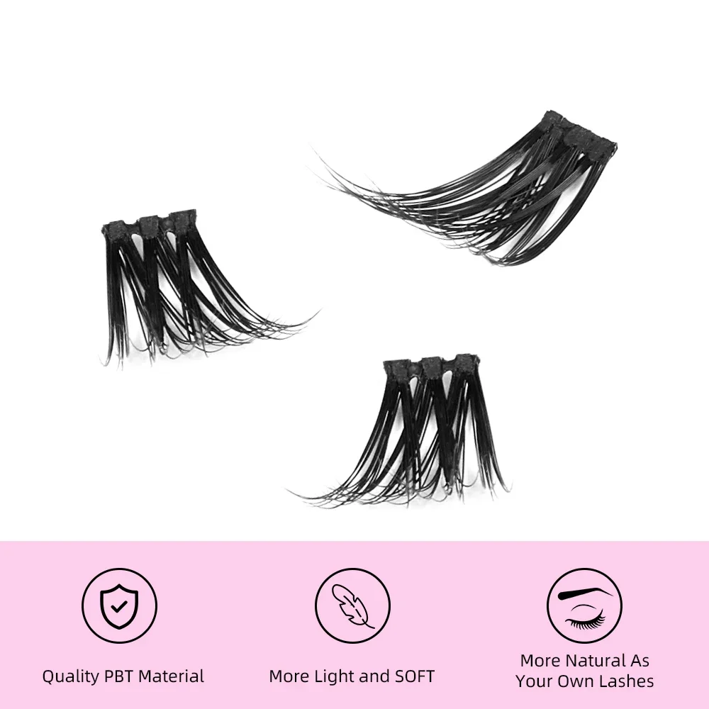 ARISON DIY Clusters Eyelash Extension Segmented Lashes Dramatic Lash Bundles Soft False Eyelashes Makeup Tools