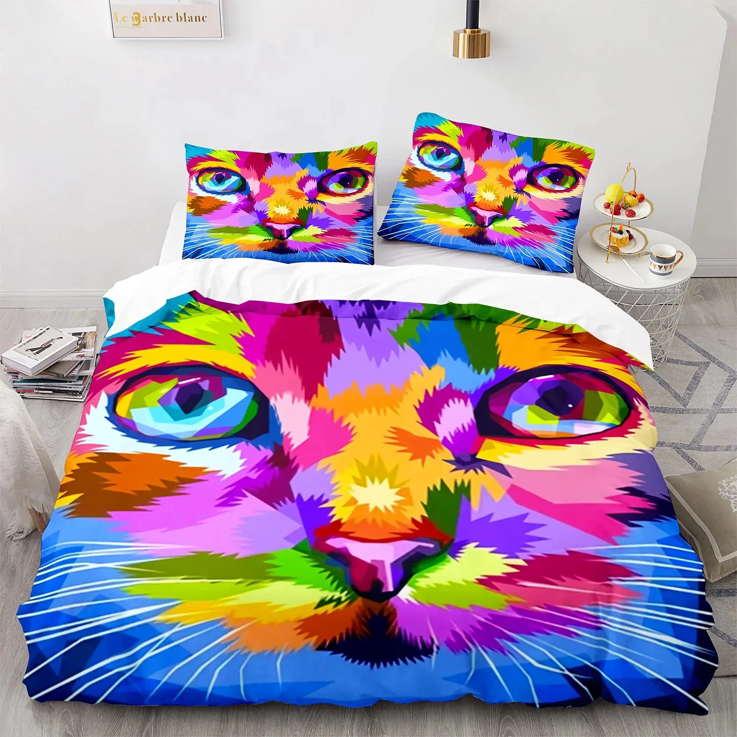 

Cute Cat Animal Bedding Set Single Twin Double Queen King Cal King Size Bed Linen Set