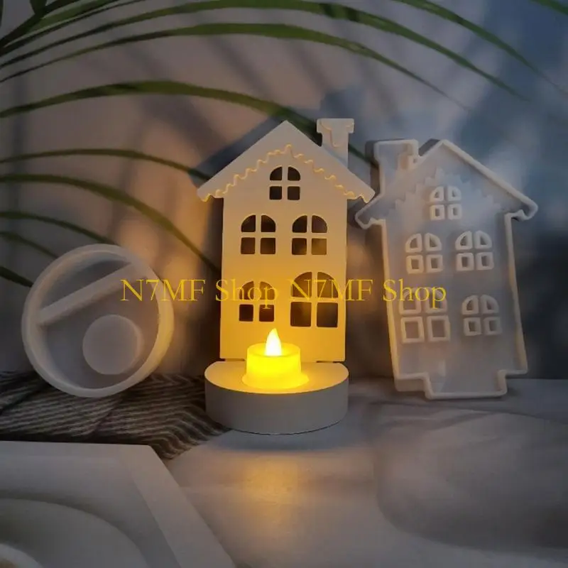 

N7MF Holder Mold Candlestick Decorations Moulds Silicone Jewelry Making Molds Epoxy Resin Table Decoration Molds