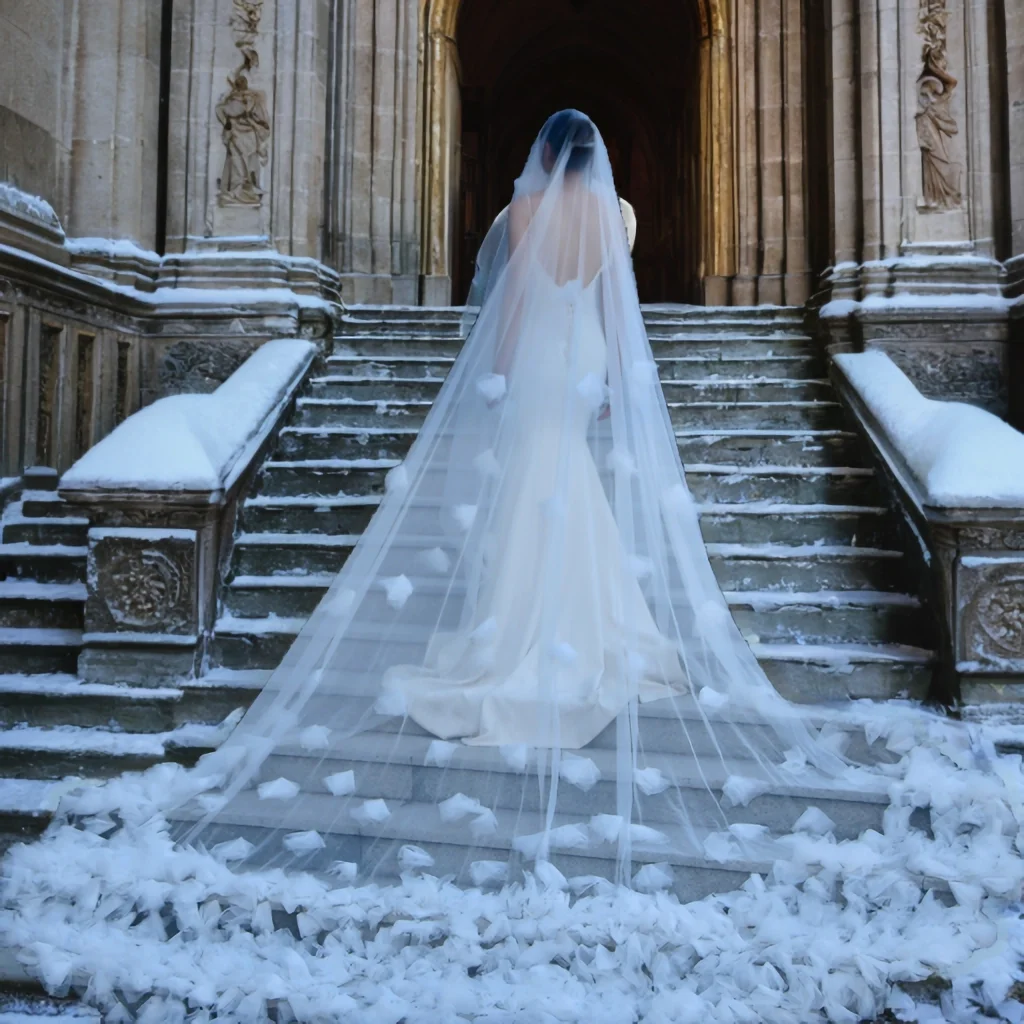 Voile de mariage romantique de luxe pour patients, 2 niveaux, 5m de long, style cathédrale, patients doux, tension icide avec peigne, accessoires de mariée, V126