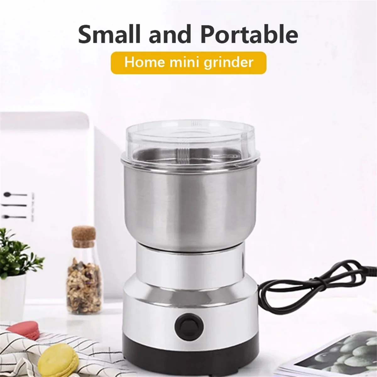 Grinder Household Electric Bean Grinder Dry Grinder Portable Coffee Bean Beater for Coffee Powder Machine US image 2