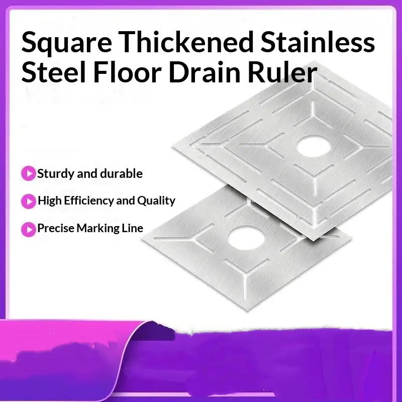 Angle Measuring Tool Shatterproof Portable Floor Drain Ruler High Accuracy for Home Improvement Construction Tiling Work