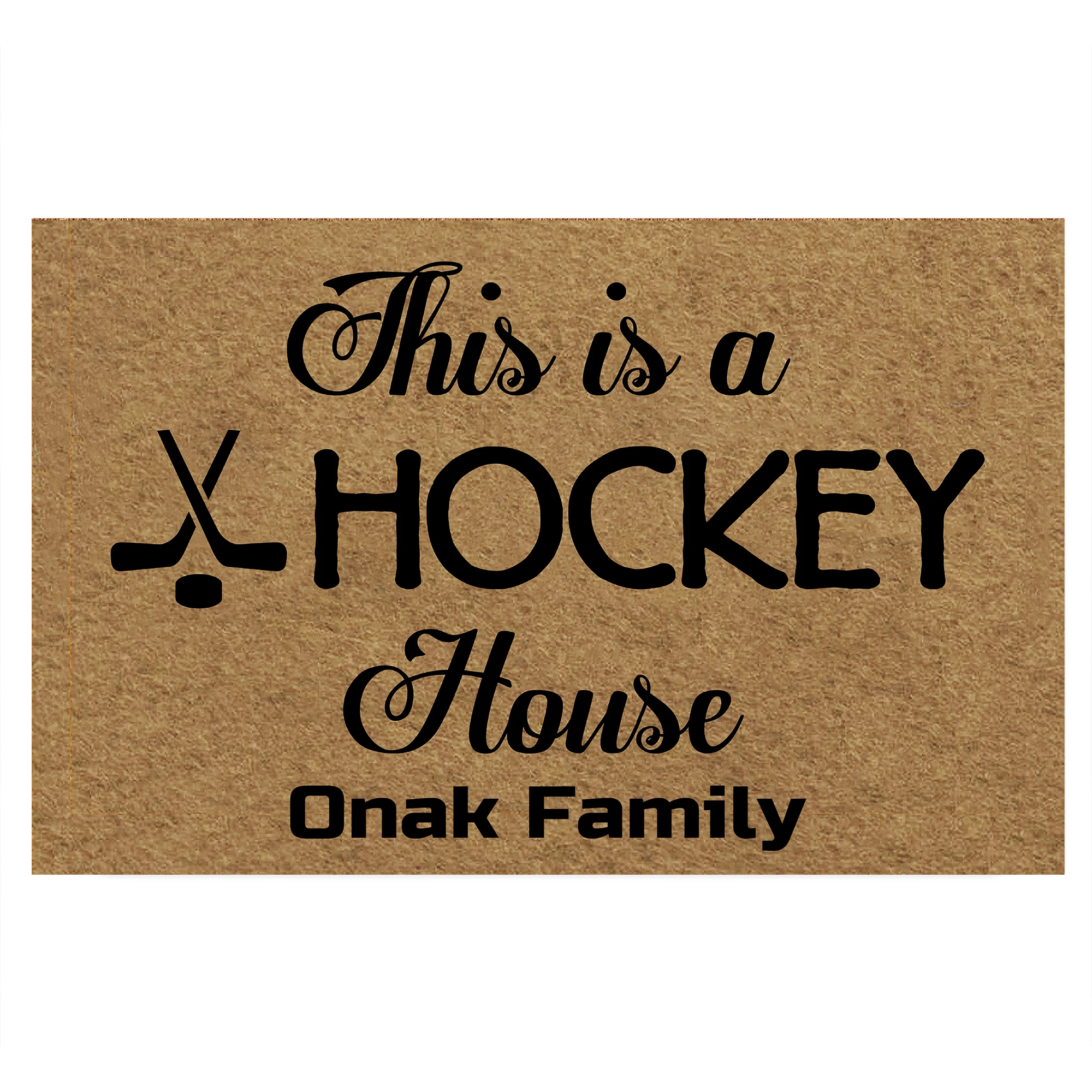 

This is A Hockey House Door Mat Non Slip Rubber Custom Doormat Outdoor Entrance Door Mat Indoor Rugs Hockey Lover Welcome Mat
