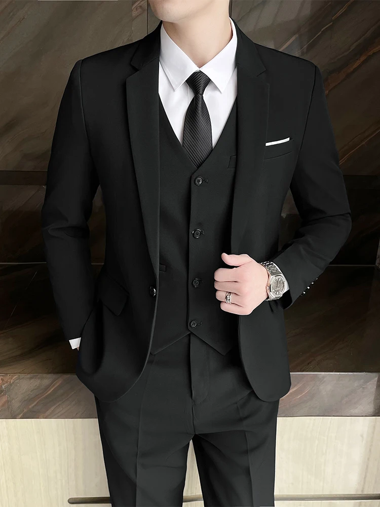 

4-A121 Men's Suit suit Casual Business Professional Dress Korean Style Bridegroom Wedding Suit Jacket Slim-fit Best Man Dress