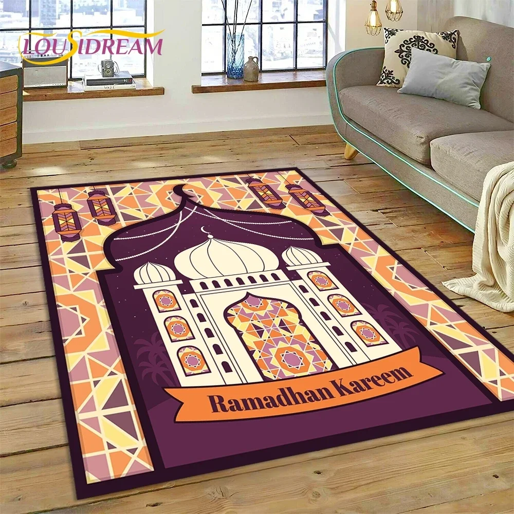 

Muslim Islam Prayer Kneeling Poly Mats Mandala Carpet Rug for Bedroom Living Room Home Sofa Decoration,Large Decor Floor Mat