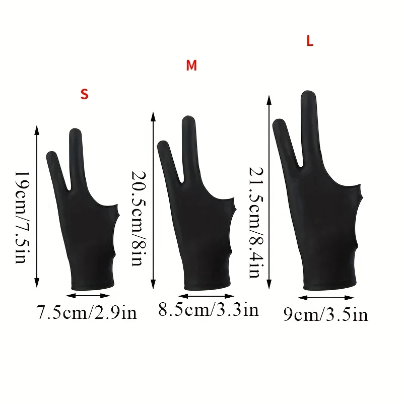 1pc Artist's Two-Finger Drawing Sleeve - Anti-Fouling Hand Protector for Sketching, Painting & Tablet Use